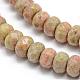 Faceted Natural Unakite Rondelle Beads Strands(G-K090-07)-1