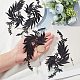 4Pcs 2 Style Leaf Computerized Embroidery Cloth Iron on/Sew on Patches(DIY-GF0005-33B)-3