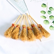 Mini Wood Broom Model, Miniature Dollhouse Decorations Accessories, Camel, 95x15mm(MIMO-PW0003-020)