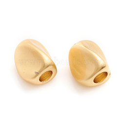 Matte Style Brass Beads, Long-Lasting Plated, Twist, Real 14K Gold Plated, 5x4x4mm, Hole: 1.6mm(KK-L155-20MG)