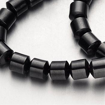 Non-magnetic Synthetic Hematite Bead Strands, Column, Original Color, 6x6mm, Hole: 1mm, about 67pcs/strand, 15.7 inch