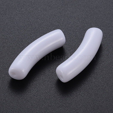 Creamy White Tube Acrylic Beads