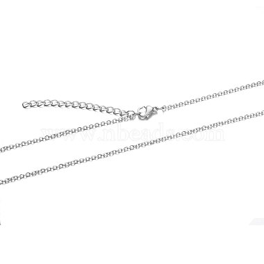 304 Stainless Steel Cable Chain Necklace(STAS-T040-PJ204-70)-2