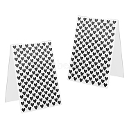 Plastic Embossing Folders, Concave-Convex Embossing Stencils, for Handcraft Photo Album Decoration, Heart Pattern, 148x105x3mm(DIY-WH0186-01)