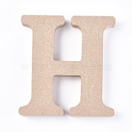 Letter Unfinished Wood Slices, Laser Cut Wood Shapes, for DIY Painting Ornament Christmas Home Decor Pendants, Letter.H, 100x94x15mm(DIY-WH0162-62H)