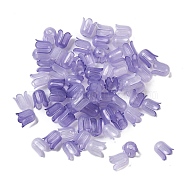 Transparent Acrylic Beads Caps, Flower, Medium Purple, 11.5x10mm, Hole: 2.8mm, 2000pcs/500g(OACR-B022-01G)