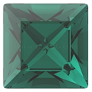 Preciosa&reg MAXIMA Crystal Fancy Stones, Czech Crystal, 435 23 615 Square, Dura Foiling, 50730 Emerald, 6x6mm(Y-PRC-FA6-50730)