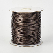 Eco-Friendly Korean Waxed Polyester Cord, Coconut Brown, 1.5mm, about 169.51~174.98 Yards(155~160m)/Roll(YC-P002-1.5mm-1108)