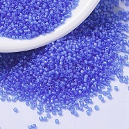 MIYUKI Delica Beads, Cylinder, Japanese Seed Beads, 11/0, (DB1285) Matte Transparent Azure AB, 1.3x1.6mm, Hole: 0.8mm, about 2000pcs/10g(X-SEED-J020-DB1285)