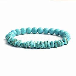 Turquoise Bracelet with Elastic Rope Bracelet, Male and Female Lovers Best Friend(DZ7554-27)
