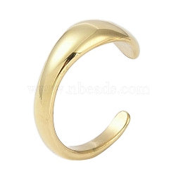 304 Stainless Steel Ion Plating(IP) Rings, Real 18K Gold Plated, Adjustable(RJEW-314-07A-G)