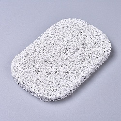 PVC Soap Saver Pads, Oval, for Soap Dish Soap Holder Accessory, White, 118x76x10mm(X-AJEW-WH0109-65B)