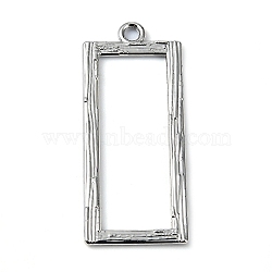 Rack Plating Alloy Pendants, Rectangle, Platinum, 33.5x13.5x1mm, Hole: 1.8mm(PALLOY-K023-10P)