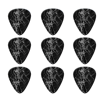 PVC Guitar Picks, Plectrum Guitar Accessories, Black, 3x2.5x0.71cm