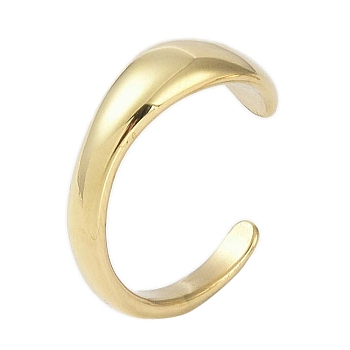 304 Stainless Steel Ion Plating(IP) Rings, Real 18K Gold Plated, Adjustable