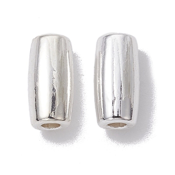 Alloy Spacer Beads, Long-Lasting Plated, Column Shape, Silver, 10.5x5mm, Hole: 2mm