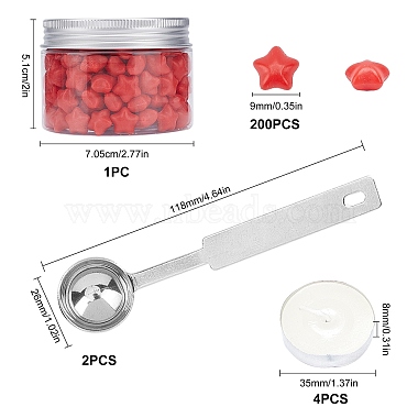 CRASPIRE Sealing Wax Particles Kits for Retro Seal Stamp(DIY-CP0003-54B)-2