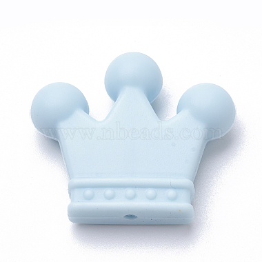 35mm LightBlue Crown Silicone Beads