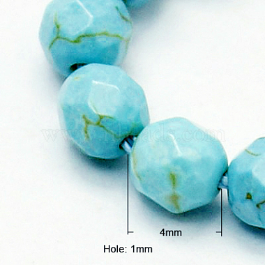 4mm SkyBlue Round Natural Turquoise Beads