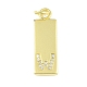 pendentifs en laiton zircon cubique transparent(KK-P266-06G-W)-1