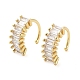 Brass Micro Pave Cubic Zirconia Cuff Earrings for Women(EJEW-D088-06G)-1