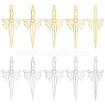 20Pcs 2 Colors 304 Stainless Steel Big Pendants, Sword Charms, Mixed Color, 50x23x1mm, Hole: 1.6~1.8mm, 10pcs/color(STAS-UN0051-35)