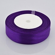 ruban de satin d'accessoires de cheveux de bricolage, violette, environ 1 pouce(25 mm) de large, 25 yards / rouleau (22.86 m / roll)(X-RC25mmY035)