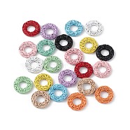 Iron Linking Rings, Round Ring, Mixed Color, 15.5x3.5mm, Inner Diameter: 7mm(FIND-C024-03)