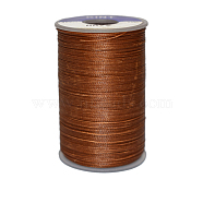 Waxed Polyester Cord, 6-Ply, Sienna, 0.55mm, about 38.27 yards(35m)/roll(YC-E006-0.55mm-A07)