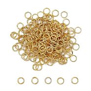 Stainless Steel Split Rings, Double Loops Jump Rings, Golden, 5x1.2mm, about 3.8mm inner diameter(STAS-I326-01G-NF)