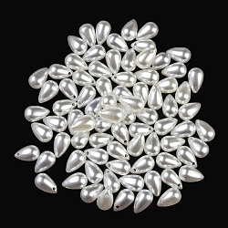 ABS Plastic Imitation Pearl Charms, Teardrop, Seashell Color, 13x8x8mm, Hole: 1.2mm, 1000pcs/500g(KY-S171-16C)