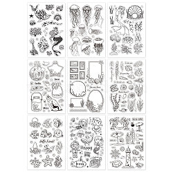 Acrylic Stamps, for DIY Scrapbooking, Photo Album Decorative, Cards Making, Stamp Sheets, Mixed Patterns, 16x11x0.3cm, 9 patterns, 1sheet/pattern, 9sheeets(DIY-GL0001-25)