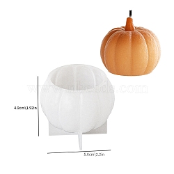 Halloween Pumpkin DIY Silicone Candle Molds, for Candle Making, White, 57x50mm(SIL-F011-04B)