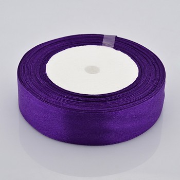 ruban de satin d'accessoires de cheveux de bricolage, violette, environ 1 pouce(25 mm) de large, 25 yards / rouleau (22.86 m / roll)