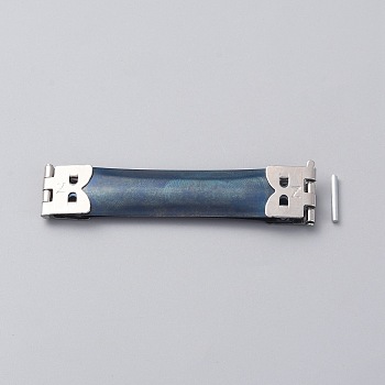 Manganese Handbag Shrapnel Clip, Flex Spring Clip, Internal Flex Purse Frames, Dark Slate Blue, 7x1.5x0.4cm