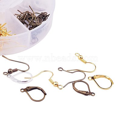 Multicolor Brass 15mm Leverback Earring Findings and 19mm Earring Hooks Sets for Jewelry Making(KK-PH0015-06)-2