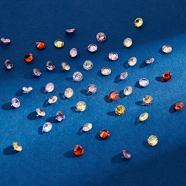 Elite 300Pcs 6 Colors Diamond Shape Grade A Cubic Zirconia Cabochons(ZIRC-PH0001-43B-02)-4