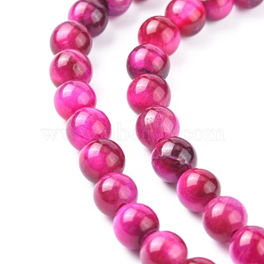Natural Rose Tiger Eye Beads Strands(G-G099-6mm-12)-2