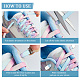 Elite 12 Sets 12 Colors Elastic Polyester Cord No Tie Shoelace(AJEW-PH0004-36)-3