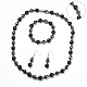 Collares y pulseras elásticas y aretes colgantes conjuntos de joyas(SJEW-I198-01P)-1