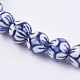 Handmade Blue and White Porcelain Beads(PORC-G002-30)-2