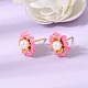 Brass Enamel Stud Earrings(KK-CBA8324-27G-03)-1