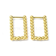 Real 18K Gold Plated 316 Stainless Steel Hoop Earrings, Rectangle, 18x3mm(EJEW-L267-005G-03)