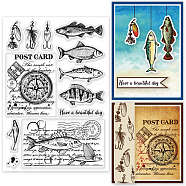 Custom PVC Plastic Clear Stamps, for DIY Scrapbooking, Photo Album Decorative, Cards Making, Fish, 160x110x3mm(DIY-WH0448-0233)