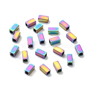 Ion Plating(IP) 304Stainless Steel Beads, Cuboid, Rainbow Color, 6x3x3mm, Hole: 1.8mm(STAS-F205-07M-A)