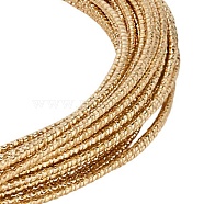 Textured Round Brass Wire, for Jewelry Making, Raw(Unplated), 17 Gauge, 1.2mm, about 10m/bundle(CWIR-WH0004-01G-02)