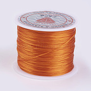 Flat Elastic Crystal String, Elastic Beading Thread, for Stretch Bracelet Making, Dark Orange, 0.5mm, about 49.21 yards(45m)/roll(EW-P002-0.5mm-A24)
