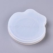 DIY Shell Mirror Lid Silicone Molds, Resin Casting Molds, For UV Resin, Epoxy Resin Jewelry Making, White, 74.5x74x7.4mm/74x74x5.5mm(DIY-G014-12)