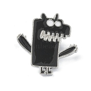 Halloween Theme Alloy Brooches, Enamel Pins, Monster, 25x23.5x1.7mm(JEWB-R017-02)