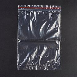 Plastic Zip Lock Bags, Resealable Packaging Bags, Top Seal, Self Seal Bag, Rectangle, Red, 19x13cm, Unilateral Thickness: 1.3 Mil(0.035mm)(OPP-G001-A-13x19cm)